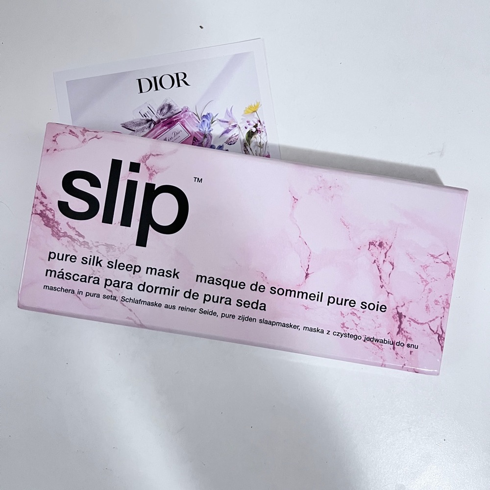Slip Silk Luxury Sleeping Mask - Pink Marble One Size